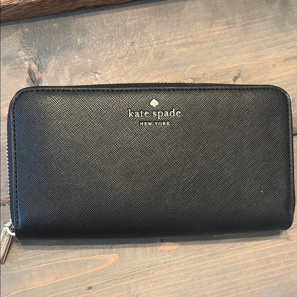 Kate Spade Black Textured Wallet